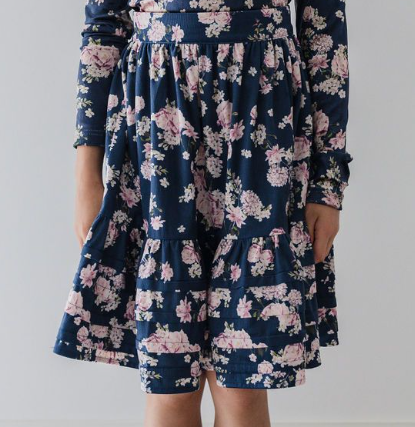 STEPH FLORAL PRINT CORD SKIRT (12-18Y)