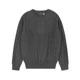SWEET THREADS CHARCOAL CREW SWEATER (18M-12Y)