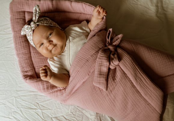 PETITE LAURE BABY WRAP WITH BOW