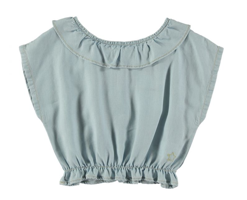 TOCOTO VINTAGE SS RUFFLED BLOUSE(6M-2Y)