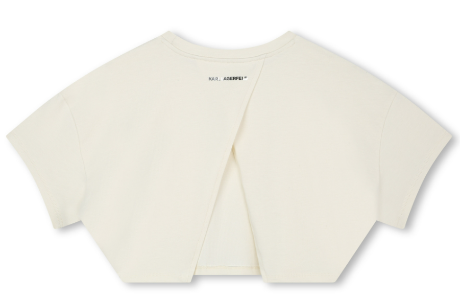KARL LAGERFELD CROPPED TEE (10-16A)