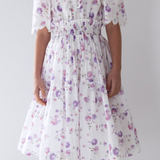 PETITE AMALIE FLORAL SHIRRED WAIST DRESS(10-18Y) - Klade Children's Boutique