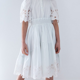 PETITE AMALIE SHIRRED EMBROIDERED DRESS (10-18Y) - Klade Children's Boutique