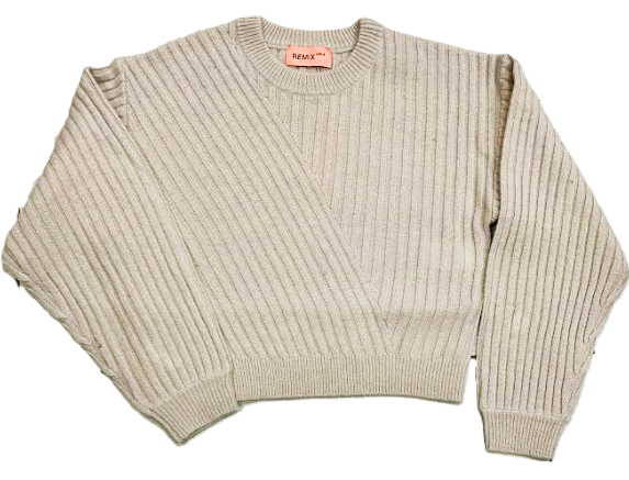 REMIX CARMEN ASYMMETRIC SWEATER(12-18Y)