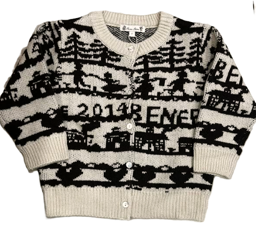 BENE BENE WOODCUT KNIT CARDIGAN (12M-24M)