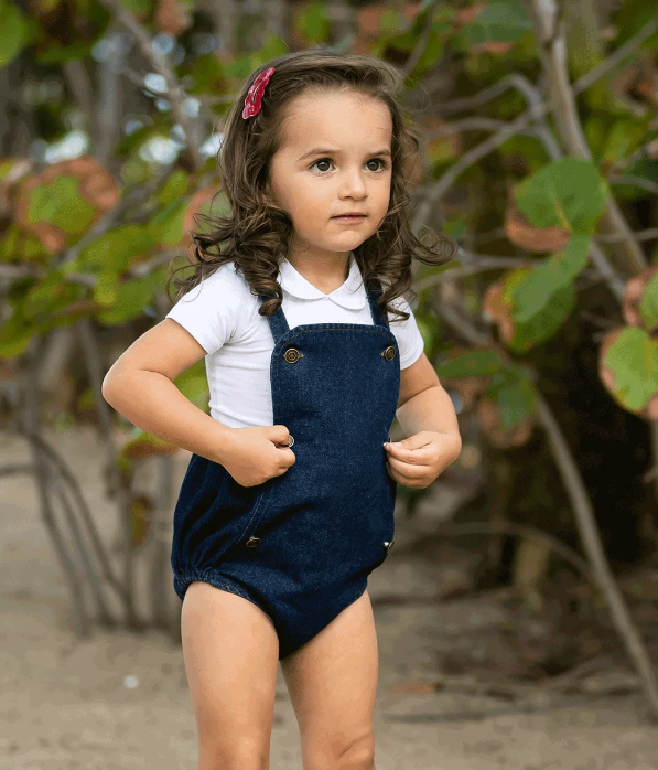 COCO BLANC DENIM BABY ROMPER (9M-24M)