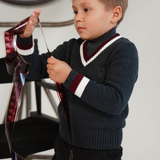 MOTU JETT VNECK STRIPED SWEATER(2-16Y)