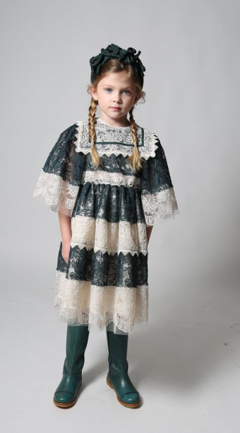 TIA CIBANI FRIDA PATCHWORK SAILOR FROCK (2-16Y)