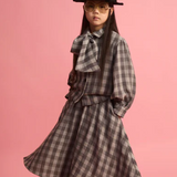 LCF CHECK BOW BLOUSE (12-M)