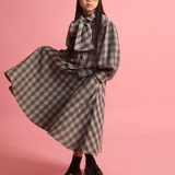 LCF CHECK BOW BLOUSE (12-M)