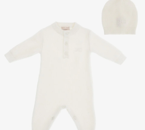 ELISABETTA FRANCHI ONESIE W/ HAT (3M-6M) - Klade Children's Boutique