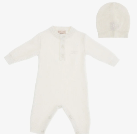 ELISABETTA FRANCHI ONESIE W/ HAT (3M-6M) - Klade Children's Boutique