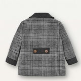 POPELIN WOOLLEN DOUBLE BREASTED COAT (18M-5Y)