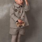 POPELIN WOOLLEN DOUBLE BREASTED COAT (18M-5Y)