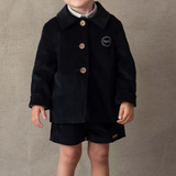 POPELIN VELVET COAT W/LAPEL (18M-5Y)