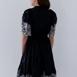 PETITE AMALIE SHIRRED EMBROIDERED DRESS (10-18Y) - Klade Children's Boutique