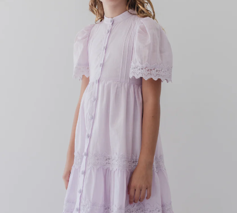 PETITE AMALIE LACE SHIRT DRESS (10-18Y) - Klade Children's Boutique