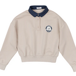 LUNA MAE RAYA COLLAR LOGO SWEATSHIRT (XS-XL) - Klade Children's Boutique