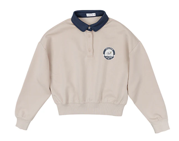 LUNA MAE RAYA COLLAR LOGO SWEATSHIRT (XS-XL) - Klade Children's Boutique