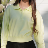 LUNA MAE NORA COLLAR VARSITY SWEATSHIRT(XS-XL)