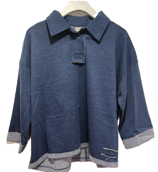 LUNA MAE GWEN CROPPED COLLAR TOP (XS-XL) - Klade Children's Boutique