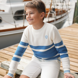MOTU NEILL STRIPE LS SWEATER (2-16Y)