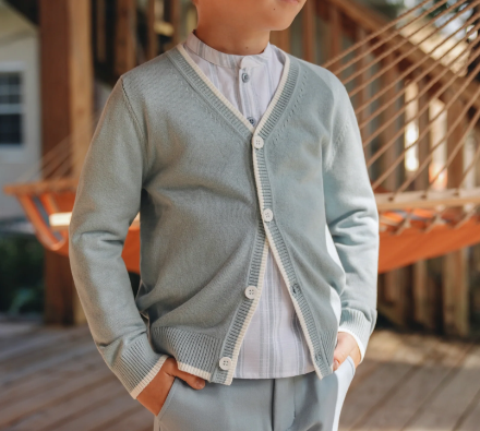 MOTU ZANE STITCH CARDIGAN (2-16Y) - Klade Children's Boutique