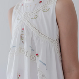 PETITE AMALIE CROSS STITCH SLVLS DRESS(3-18Y)