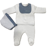 LA MASCOT BIB STRETCHIE  W/BONNET (1M-6M)