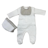 LA MASCOT BIB STRETCHIE  W/BONNET (1M-6M)