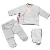 LA MASCOT WRAP TOP W/LWGGINGS & BONNET (1M-6M)