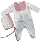 LA MASCOT BIB STRETCHIE  W/BONNET (1M-6M)