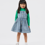 GOLDIE & ACE PINSTRIPE DENIM PINAFORE(2-8Y)