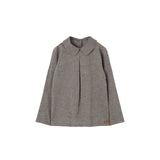 POPELIN HERRINGBONE SHIRT WITH PLEATS (12M-5Y)