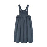 POPELIN CORDUROY MIDI DRESS WITH BIB (6-14Y)