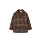 POPELIN WOOLLEN CONTRASTING COAT (18M-7Y)