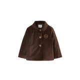 POPELIN VELVET COAT W/SHIRT STYLE COLLAR (18M-6Y)