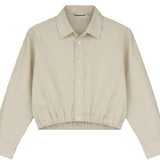 TANGERINE POPLIN CROPPED SHIRT (12-16Y)