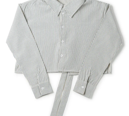 BIRNAHAM TEEAN BACK BOW SHIRT (12-22Y)