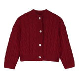 TANGERINE LOOP KNIT CARDIGAN (6-12Y)