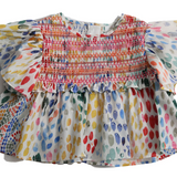 TIA CIBANI BABY SOFIA SMOCKED BLOUSE (6M-24M)