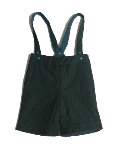 TIA CIBANI HARLEQUIN SUSPENDER SHORTS(2-6Y)