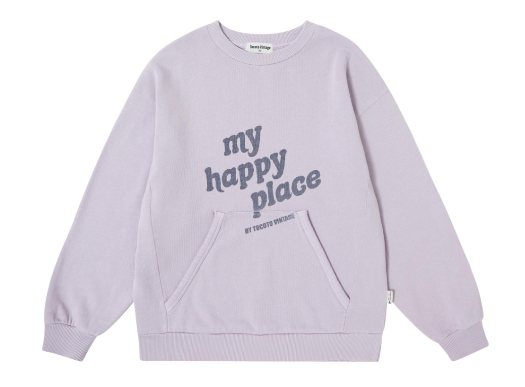 TOCOTO VINTAGE HAPPY PLACE SWEATSHIRT(6M-14Y)