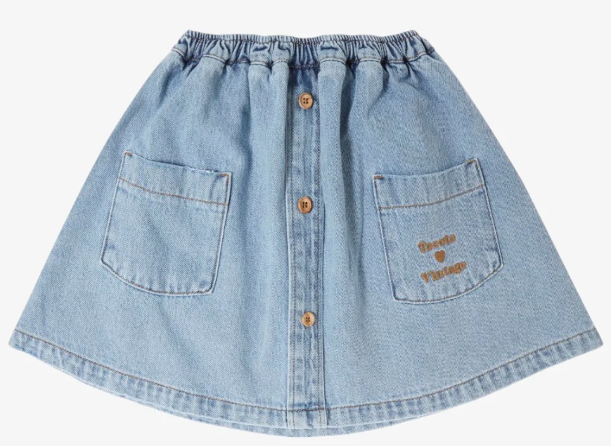 TOCOTO VINTAGE LONG SKIRT W/POCKETS (6-14Y)