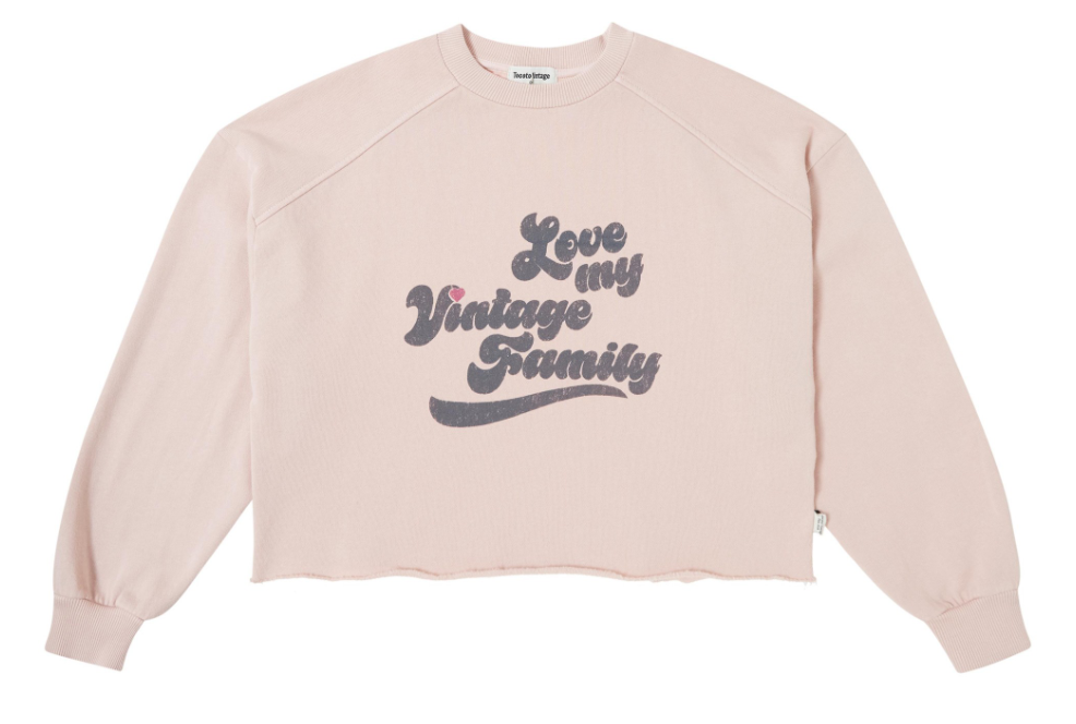 TOCOTO VINTAGE LOVE SWEATSHIRT(3-14Y)