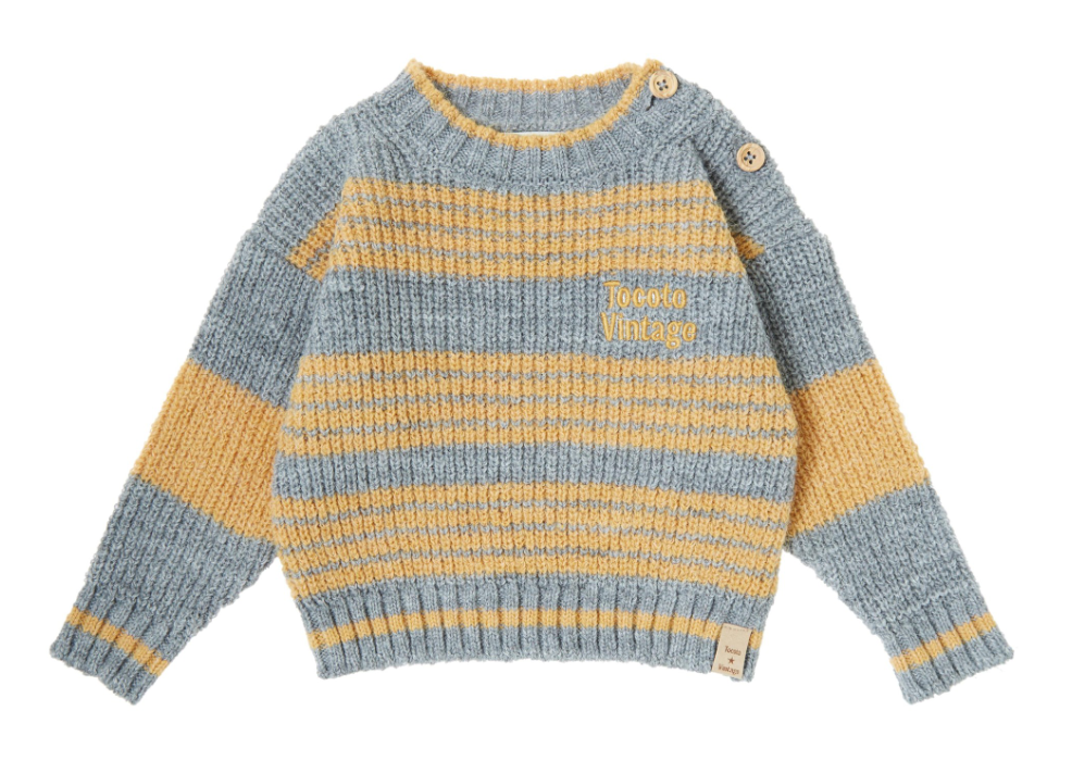 TOCOTO VINTAGE ROUND NECK TOP(6M-10Y)