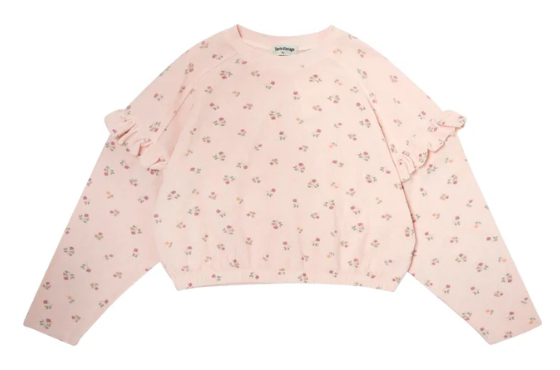 TOCOTO VINTAGE RUFFLE SWEATSHIRT (2-14Y)