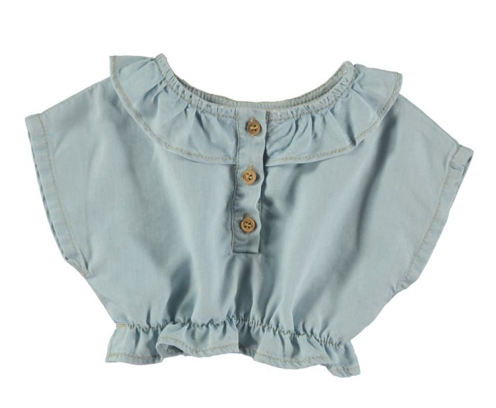 TOCOTO VINTAGE SS RUFFLED BLOUSE(6M-2Y)