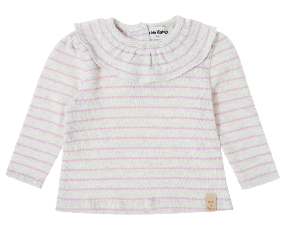 TOCOTO VINTAGE STRIPED BLOUSE(12M-2Y)