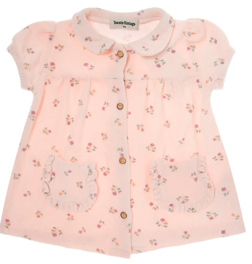 TOCOTO VINTAGE TERRY BABY DRESS (18M-2Y)
